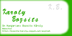 karoly bozsits business card